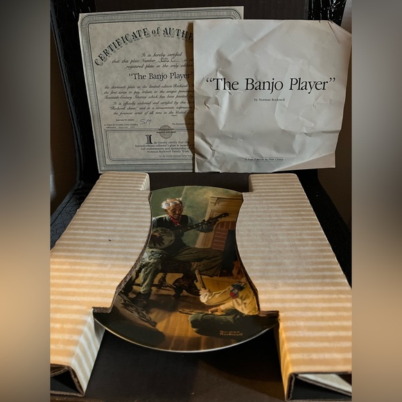 “The Banjo Player” Rockwell Heritage Collectors Plate Authenticated - Picture 3 of 3